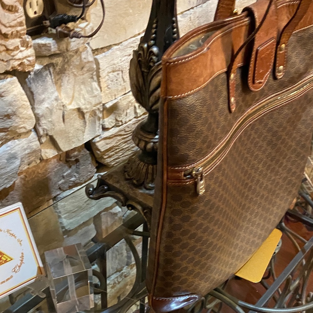 Celine Brown Patterned Shoulder Bag - image 4